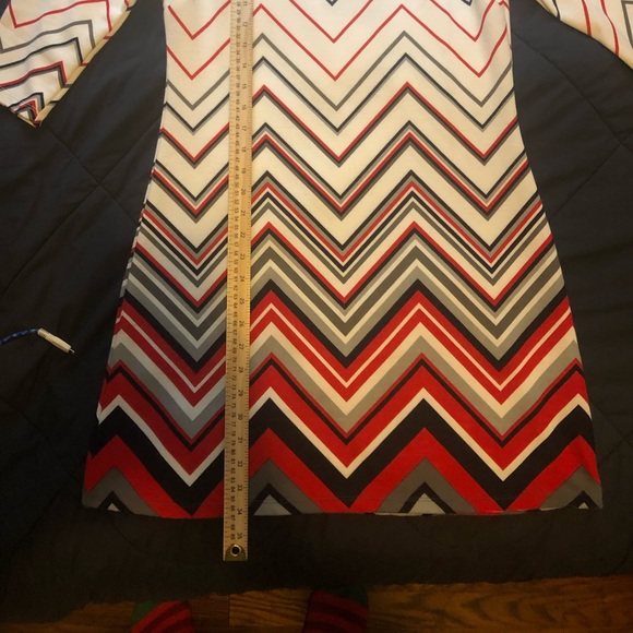 Almost Famous Chevron red white and black dress - Picture 5 of 8